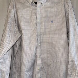 Brooks Brothers Men's Regent White and Blue Check Shirt